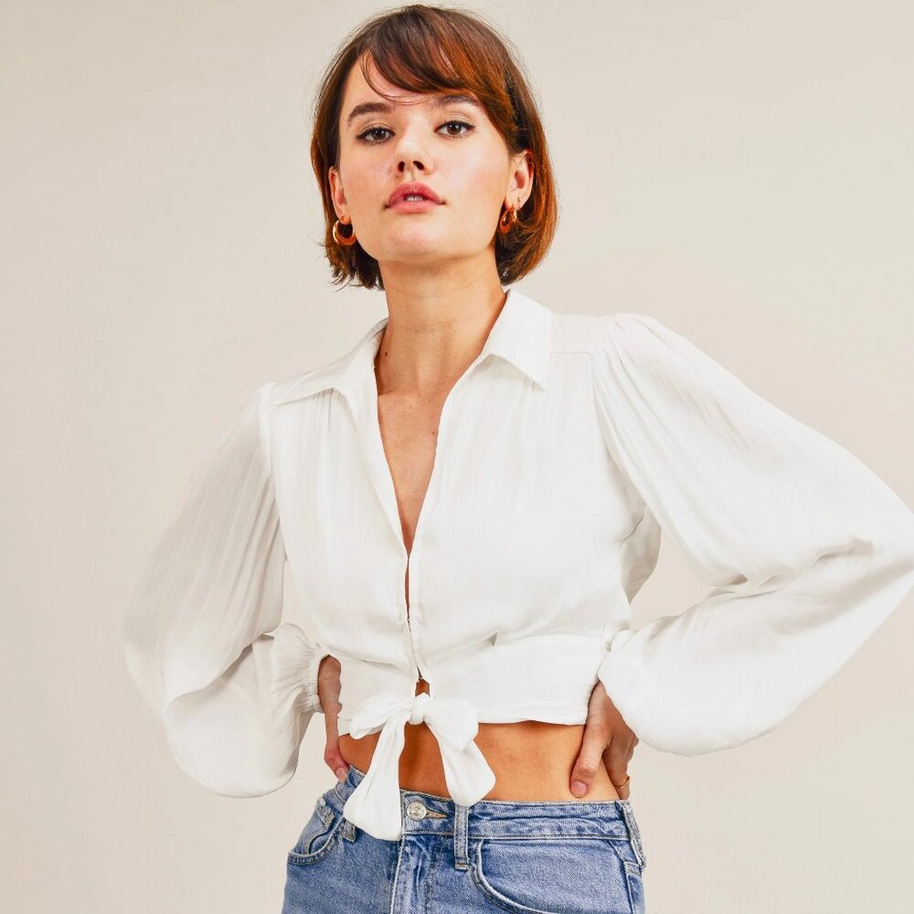 Reset by Jane Eve Top, Small, White, New with Tags